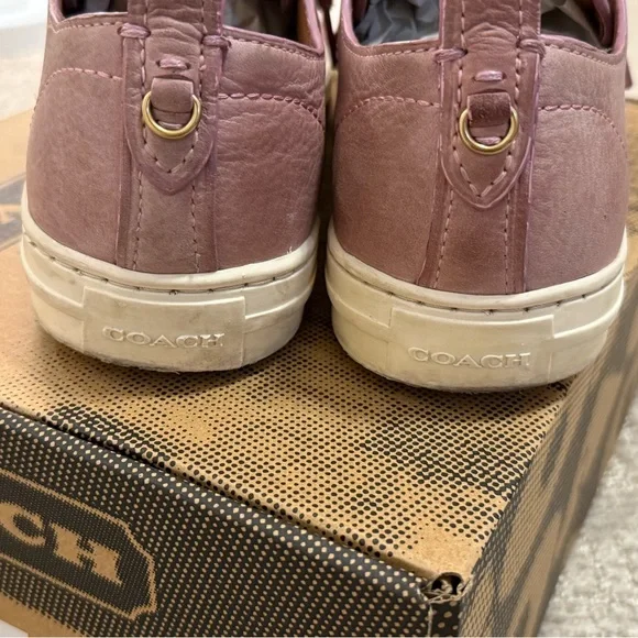 Coach Dusty Rose Nubuck Low Top Sneakers C121 - Picture 6 of 13